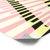 Moderne roze gele Geometrische Abstract Poster (Hoek)