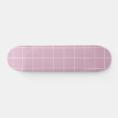 Moderne roze geometrisch eenvoudig skateboard (Horizontaal)