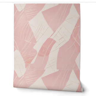 Moderne Roze Geometrische Batik Behang