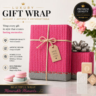 Moderne Roze Geometrische Inpakpapier