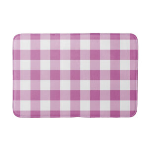 Moderne roze gingham karoppatroon badmat