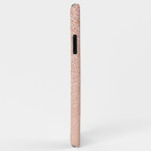 Moderne roze girly monogram gepersonaliseerde glit Case-Mate iPhone case (Achterkant/rechts)