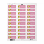 Moderne roze giroze papegaai Terugzendadres label (Full Sheet)