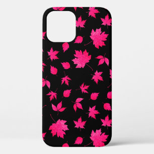 Moderne roze glazige vormgeving met glitter leest  iPhone 12 pro hoesje