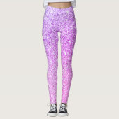 Moderne roze glitter Sparkles Gift Leggings (Voorkant)