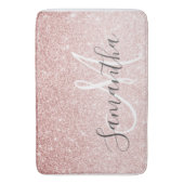 Moderne roze glitter Sparkles Persoonlijk Badmat (Voorkant Verticaal)