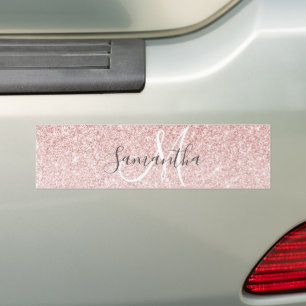Moderne roze glitter Sparkles Persoonlijk Bumpersticker