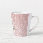 Moderne roze glitter Sparkles Persoonlijk Latte Mok (Rechts)