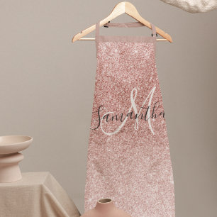 Moderne roze glitter Sparkles Persoonlijk Schort