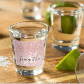 Moderne roze glitter Sparkles Persoonlijk Shot Glas