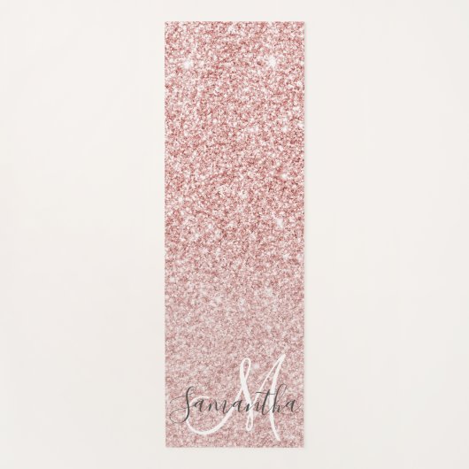 Moderne roze glitter Sparkles Persoonlijk Yogamat (Voorkant)