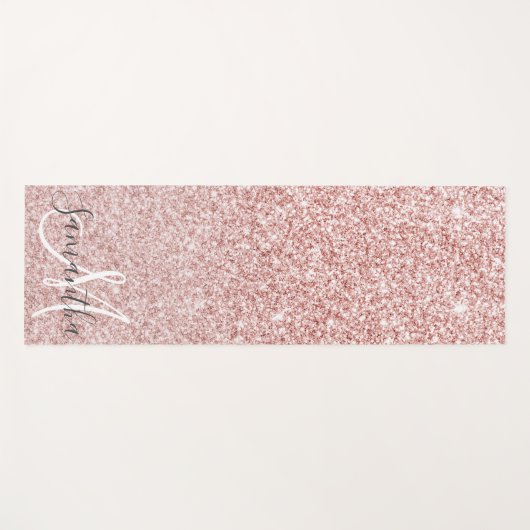 Moderne roze glitter Sparkles Persoonlijk Yogamat (Voorkant (horizontaal))
