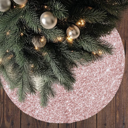 Moderne roze glittersprankelingen kerstboom rok