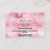 Moderne roze Gold Waterverf Kandle Care Visitekaartje (Achterkant)