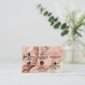 Moderne roze Gold Waterverf Kandle Care Visitekaartje (Staand voorkant)