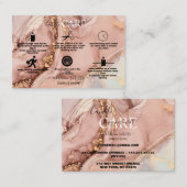 Moderne roze Gold Waterverf Kandle Care Visitekaartje (Voorkant / Achterkant)