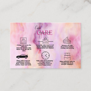 Moderne roze Gold Waterverf Visitekaartje