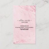 Moderne roze Gold Waterverf Visitekaartje (Achterkant)