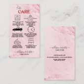 Moderne roze Gold Waterverf Visitekaartje (Voorkant / Achterkant)