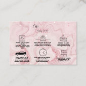 Moderne roze Gold Waterverf Visitekaartje (Voorkant)