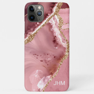 Moderne Roze Goud Agaat iPhone 11 Pro Max Hoesje