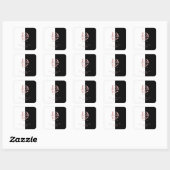 Moderne Roze Goud Gesplitste Aangepaste Monogram A Vierkante Sticker (Vel)