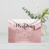 Moderne Roze Goud Modieuze Budget Bruiloft (Staand voorkant)