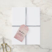 Moderne Roze Goud Modieuze Budget Bruiloft Cadeaulabel (Met Touw)