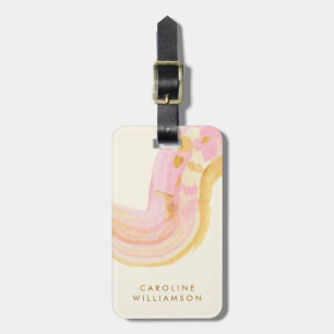 Moderne Roze Gouden Abstracte Gepersonaliseerde Me Bagagelabel