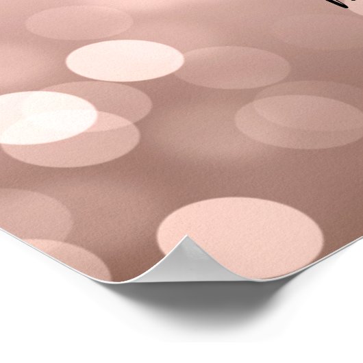 Moderne Roze Gouden Glitter Licht Salon Prijsmenu Poster (Hoek)