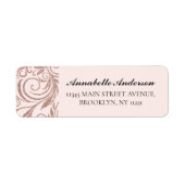 Moderne roze goudglitter Geometric Sparkle Etiket (Voorkant)