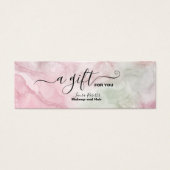 Moderne roze goudWaterverf Cadeaubon Mini Visitekaartjes (Voorkant)