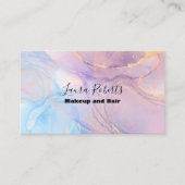 Moderne roze goudWaterverf Visitekaartje (Voorkant)