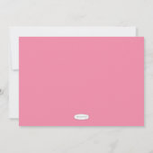 Moderne Roze & Grijze Bruidsdouche Uitnodigingen (Achterkant)