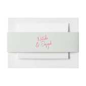 Moderne Roze Groene Retro Whimsical Heldere Bruilo Uitnodigingen Wikkel (Voorkant Voorbeeld)