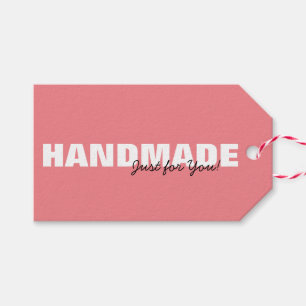 Moderne Roze Handgemaakte Hangende 'Alleen voor Jo Cadeaulabel
