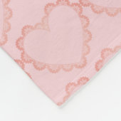 Moderne Roze Harten op Roze Fleece Deken (Hoek)