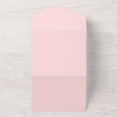 Moderne roze in één Baby shower Uitnodigen All In One Uitnodiging (Buitenkant)