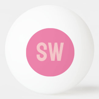 Moderne roze Initialen Pingpongballen