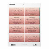 Moderne roze kaarsenlabel etiket (Full Sheet)