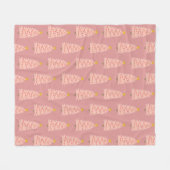Moderne roze kerstboom op mauve Fleece Blanket (Voorkant (Horizontaal))