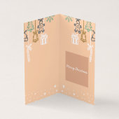 Moderne roze kerstverpakking van 25 Kaarten (Binnen)