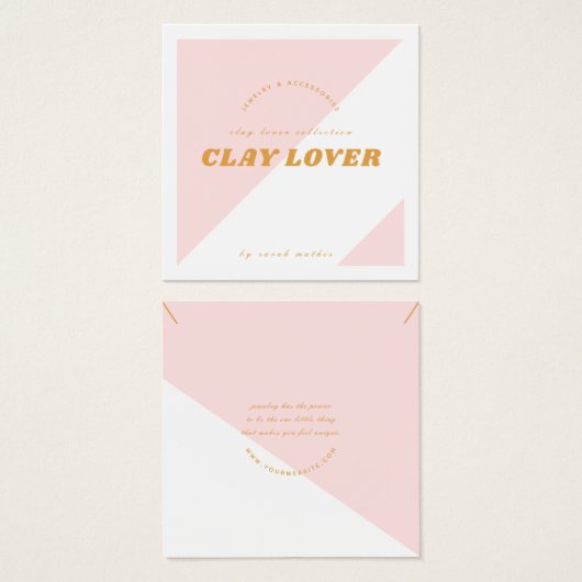 Moderne roze Ketting display Kaart (Voorkant /achterkant)