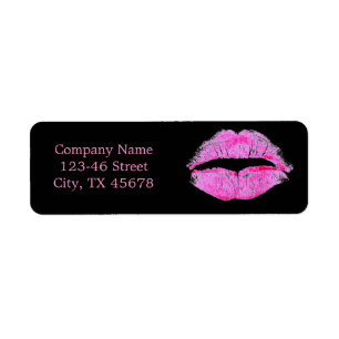 moderne roze lippen Makeup Artist cosmetoloog Etiket