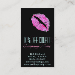 moderne roze lippen Makeup Artist cosmetoloog Kortingskaartje