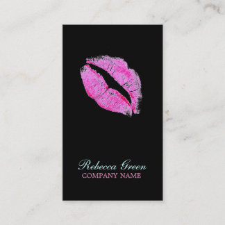 moderne roze lippen Makeup Artist cosmetoloog Visitekaartje