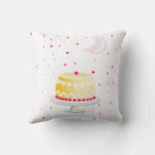 Moderne roze maan en steentekkerpatroon kussen (Achterkant)