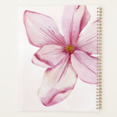 Moderne roze magnolia waterverf vrouwelijk bedrijf planner (Achterkant)