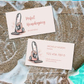 Moderne Roze Maid Schoonmaak Huishoudelijke Dienst Visitekaartje