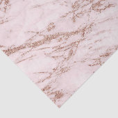 Moderne roze marmer Roos Gold Glitter Wedding Tissuepapier (Detail)